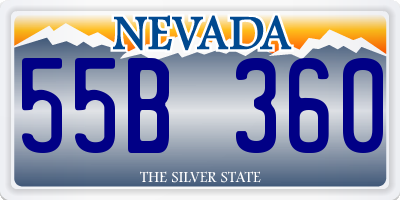 NV license plate 55B360