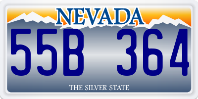 NV license plate 55B364