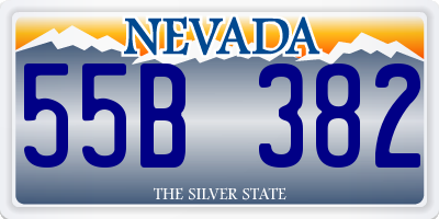 NV license plate 55B382