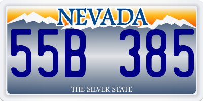 NV license plate 55B385