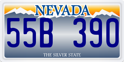 NV license plate 55B390