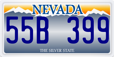 NV license plate 55B399
