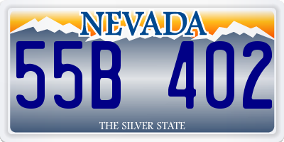 NV license plate 55B402