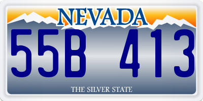 NV license plate 55B413