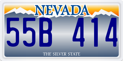 NV license plate 55B414