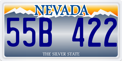 NV license plate 55B422