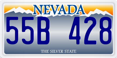 NV license plate 55B428