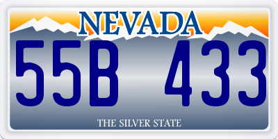 NV license plate 55B433