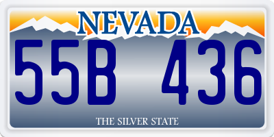NV license plate 55B436