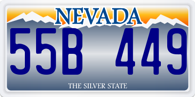 NV license plate 55B449