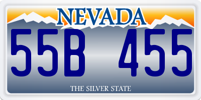 NV license plate 55B455