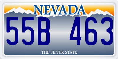 NV license plate 55B463