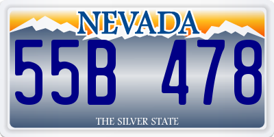 NV license plate 55B478