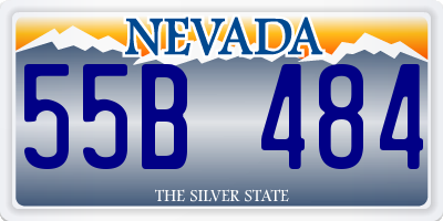 NV license plate 55B484