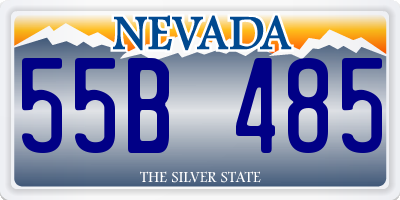 NV license plate 55B485