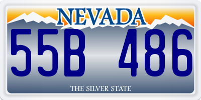 NV license plate 55B486