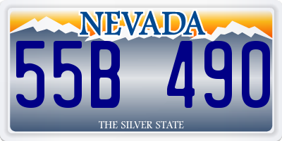 NV license plate 55B490