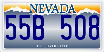 NV license plate 55B508