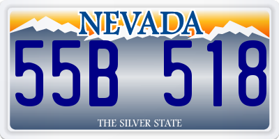 NV license plate 55B518