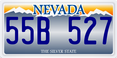 NV license plate 55B527