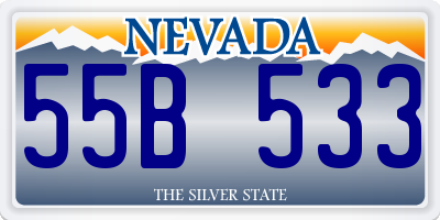 NV license plate 55B533