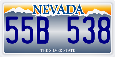 NV license plate 55B538