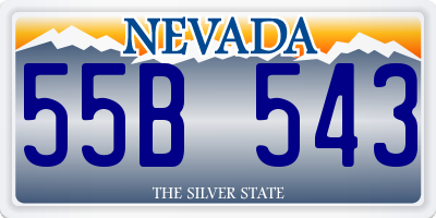 NV license plate 55B543