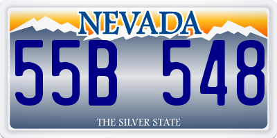 NV license plate 55B548