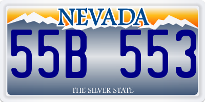 NV license plate 55B553