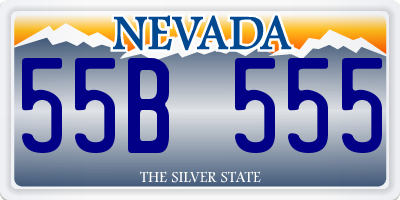 NV license plate 55B555