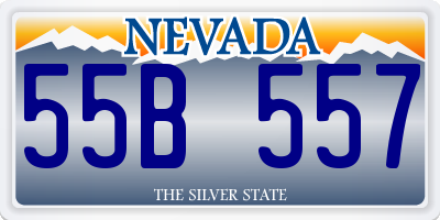 NV license plate 55B557