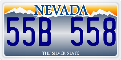 NV license plate 55B558