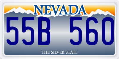 NV license plate 55B560