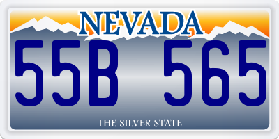 NV license plate 55B565