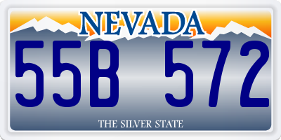NV license plate 55B572