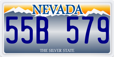 NV license plate 55B579