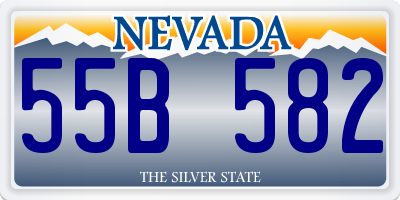 NV license plate 55B582