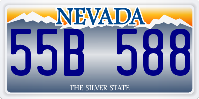 NV license plate 55B588
