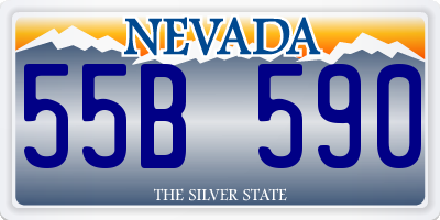 NV license plate 55B590