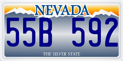 NV license plate 55B592