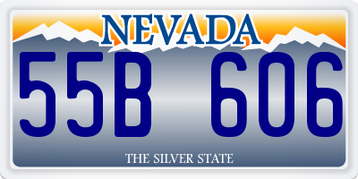 NV license plate 55B606