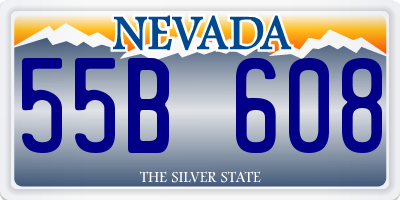 NV license plate 55B608