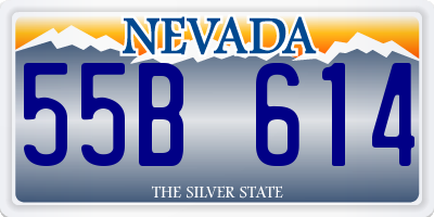 NV license plate 55B614