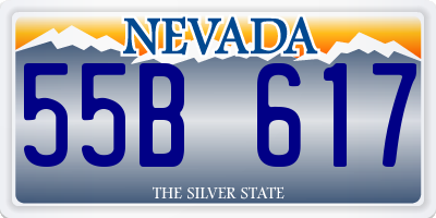 NV license plate 55B617