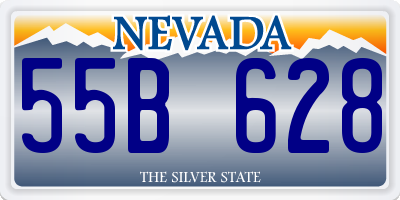 NV license plate 55B628