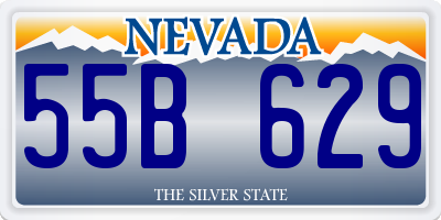 NV license plate 55B629
