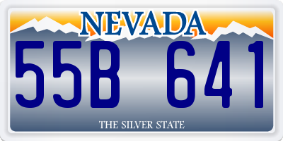 NV license plate 55B641