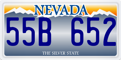 NV license plate 55B652