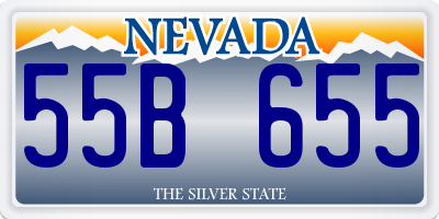 NV license plate 55B655