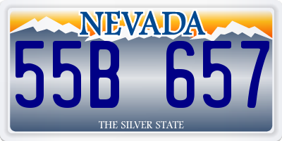 NV license plate 55B657